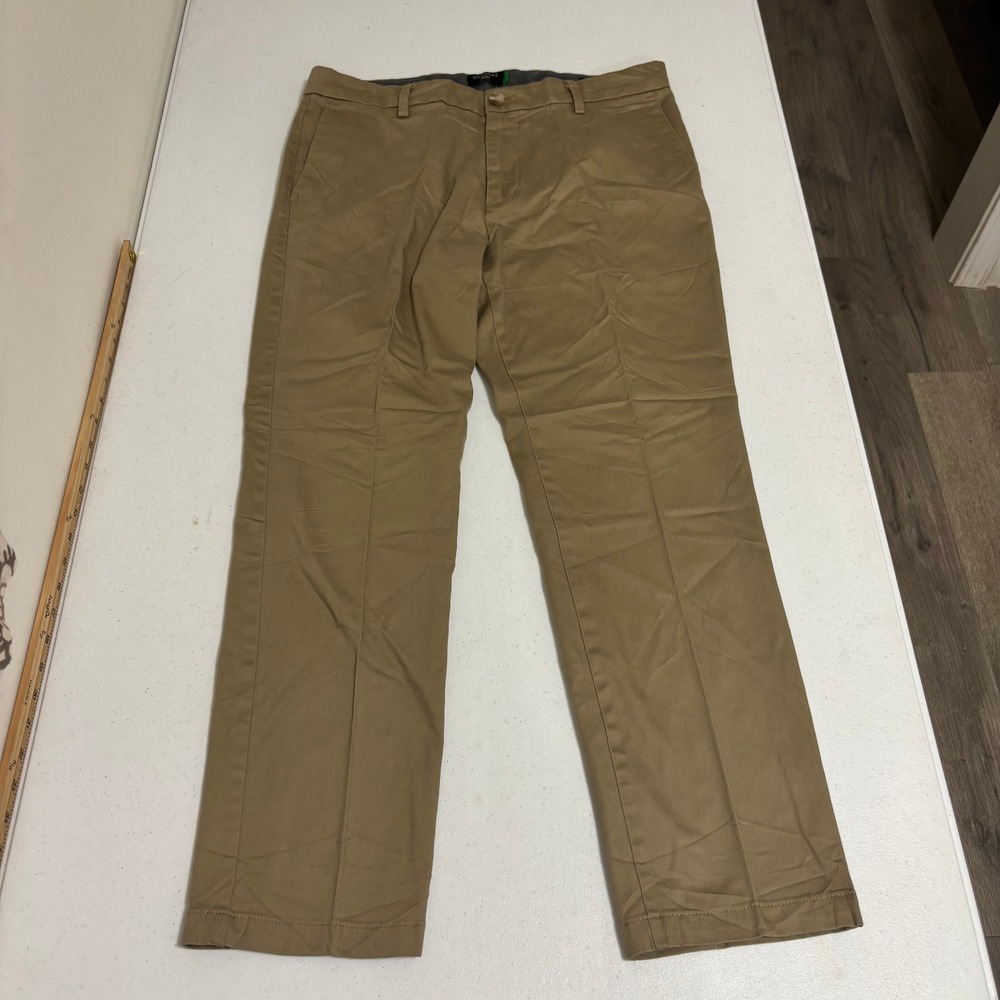 Dockers Signature Khaki Slim Fit Tan Pants 33x30 Stain Defender Chino Mens